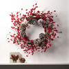 Red Berry & Frosted Pine Cone Wreath 24" | The Shops at Colonial Williamsburg