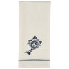 WILLIAMSBURG Delft Tile Flower Embroidered Dish Towel | The Shops at Colonial Williamsburg