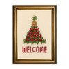 Pineapple and Apple Cone "Welcome" Mini Counted Cross Stitch Kit | The Shops at Colonial Williamsburg