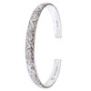 Floral Pattern Sterling Silver C-Band Bracelet - Adult | The Shops at Colonial Williamsburg