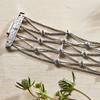 Sterling Silver Webbed Bracelet with Flower Details by Anatoli | The Shops at Colonial Williamsburg