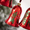 Painted Red Glass Bell Ornaments, Set of 3 | The Shops at Colonial Williamsburg