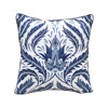 Indigo Morris Thistle Embroidered Indoor/Outdoor Pillow | The Shops at Colonial Williamsburg