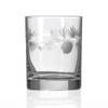 Icy Pine Etched Double Old Fashioned Glass 13 Oz | The Shops at Colonial Williamsburg