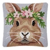 Bunny with Crown Hooked Wool Pillow | The Shops at Colonial Williamsburg