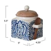 Blue and White Canister with Lid and Spoon | The Shops at Colonial Williamsburg