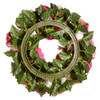 Mixed Pink Rose and Peony Wreath 17" | The Shops at Colonial Williamsburg