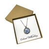 Blue & White Floral Hammered Pewter Charm Necklace | The Shops at Colonial Williamsburg