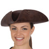 Brown Faux Leather Tricorn Adult Hat | The Shops at Colonial Williamsburg