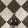 WILLIAMSBURG Compass Diamond "Garden Allée" Vintage Vinyl Floorcloth | The Shops at Colonial Williamsburg