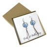 Blue & White Flower Charm Long Drop Dangle Earrings | The Shops at Colonial Williamsburg