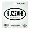 "HUZZAH!" Waterproof Outdoor Vinyl Euro Sticker | The Shops at Colonial Williamsburg