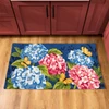 Vibrant Hydrangeas Indoor/Outdoor Hooked Accent Rug 24" x 42" | The Shops at Colonial Williamsburg