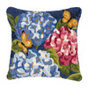 Vibrant Hydrangeas Indoor/Outdoor Hooked Accent Pillow 18" | The Shops at Colonial Williamsburg
