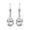White Teardrop Crystal Leverback Earrings | The Shops at Colonial Williamsburg