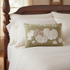 Sage Green Embroidered Pumpkins Fall Throw Pillow | The Shops at Colonial Williamsburg