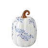 Blue and White Floral Ceramic Pumpkin Fall Decoration | The Shops at Colonial Williamsburg