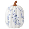 Blue and White Floral Ceramic Pumpkin Fall Decoration | The Shops at Colonial Williamsburg