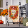 Orange Hello Fall Wreath Garden Flag  | The Shops at Colonial Williamsburg