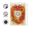 Orange Hello Fall Wreath Garden Flag  | The Shops at Colonial Williamsburg