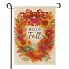 Orange Hello Fall Wreath Garden Flag  | The Shops at Colonial Williamsburg