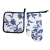 WILLIAMSBURG Maryfrances Blue Delft Oven Mitt and Potholder Set | The Shops at Colonial Williamsburg