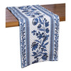WILLIAMSBURG Maryfrances Blue Delft Floral Quilted Table Runner | The Shops at Colonial Williamsburg