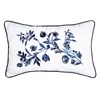 WILLIAMSBURG Maryfrances Blue Delft Floral Embroidered Lumbar Accent Pillow | The Shops at Colonial Williamsburg
