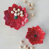 Hand-Painted Ceramic Poinsettia Shaped Dish, 4.5" | The Shops at Colonial Williamsburg