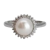 White Button Pearl & Topaz Silver Ring | The Shops at Colonial Williamsburg