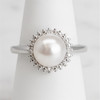 White Button Pearl & Topaz Silver Ring | The Shops at Colonial Williamsburg