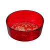 Red Glass Bowl with Gold Snowflakes 6" Dia | The Shops at Colonial Williamsburg
