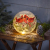 Red Cardinals Glass LED Gazing Ball Lighted Holiday Decoration | The Shops at Colonial Williamsburg