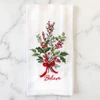 Holly Berry Embroidered Holiday Kitchen Towel | The Shops at Colonial Williamsburg
