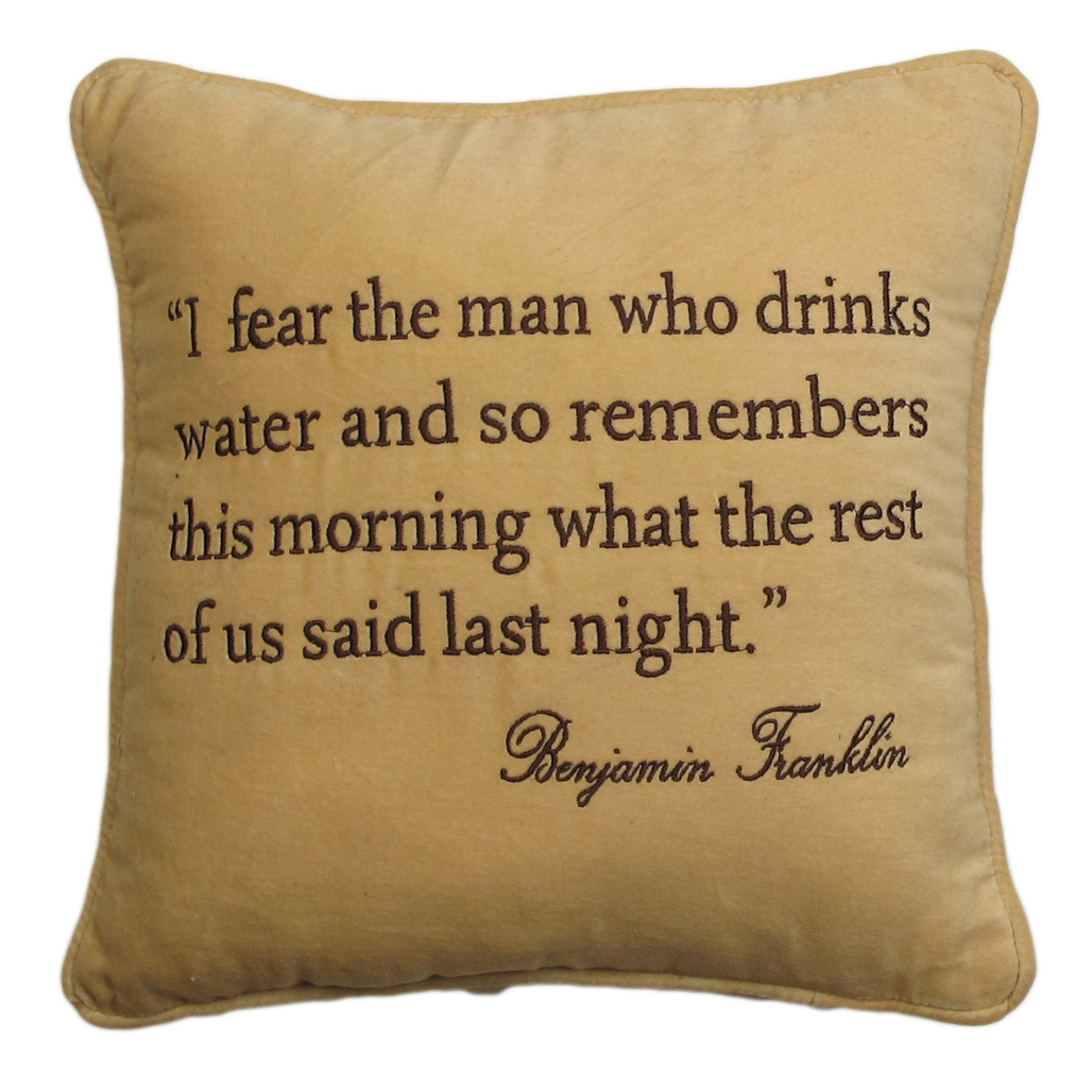 Ben Franklin Quote Pillow | The Shops at Colonial Williamsburg