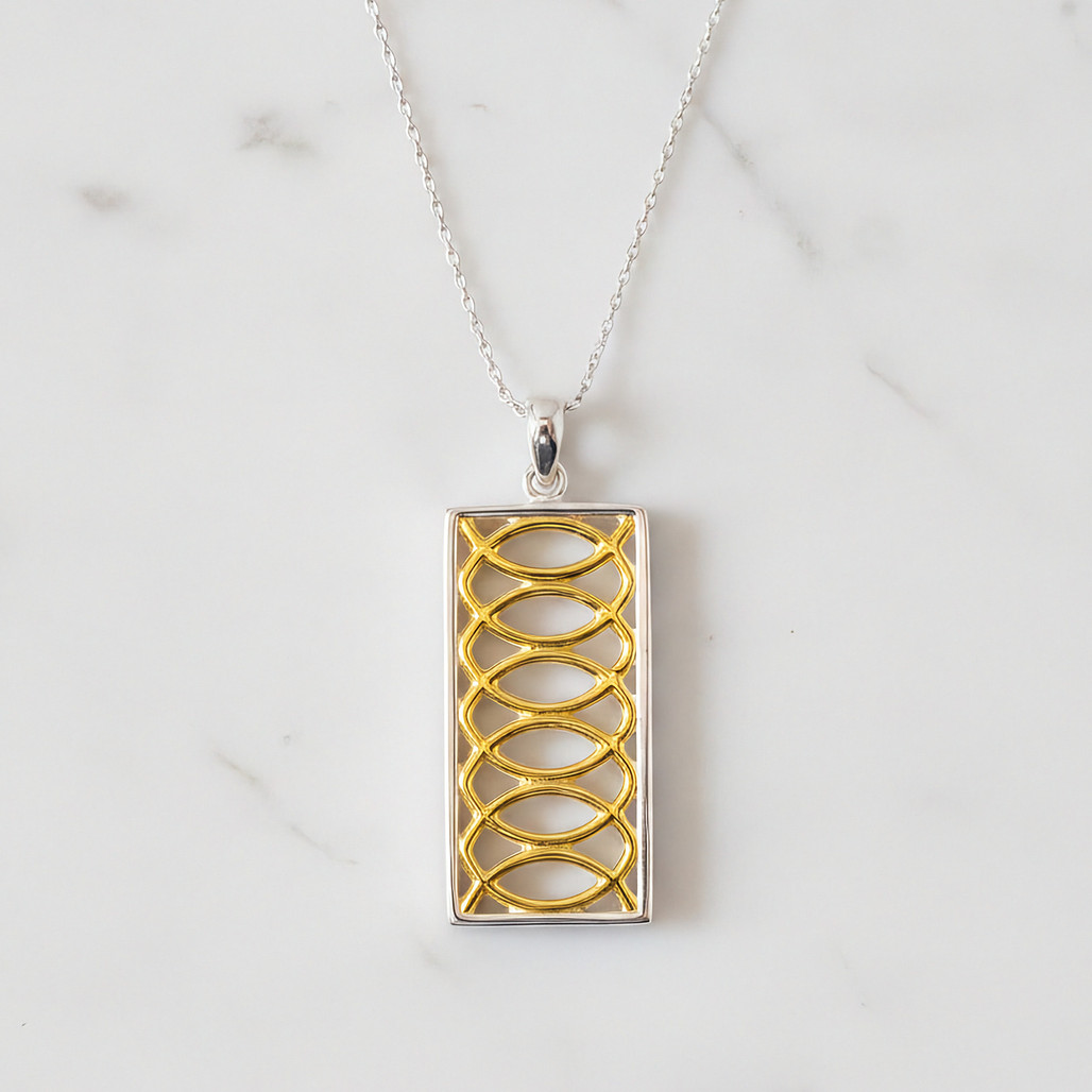 Sterling Silver and Gold Plated Albemarle Chair Pendant | The Shops at Colonial Williamsburg