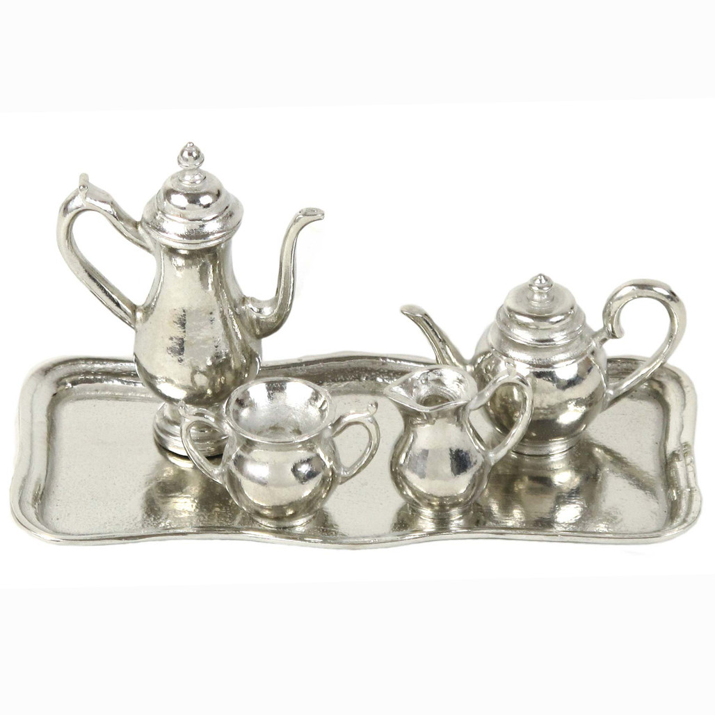 Pewter Mini Coffee & Tea Set