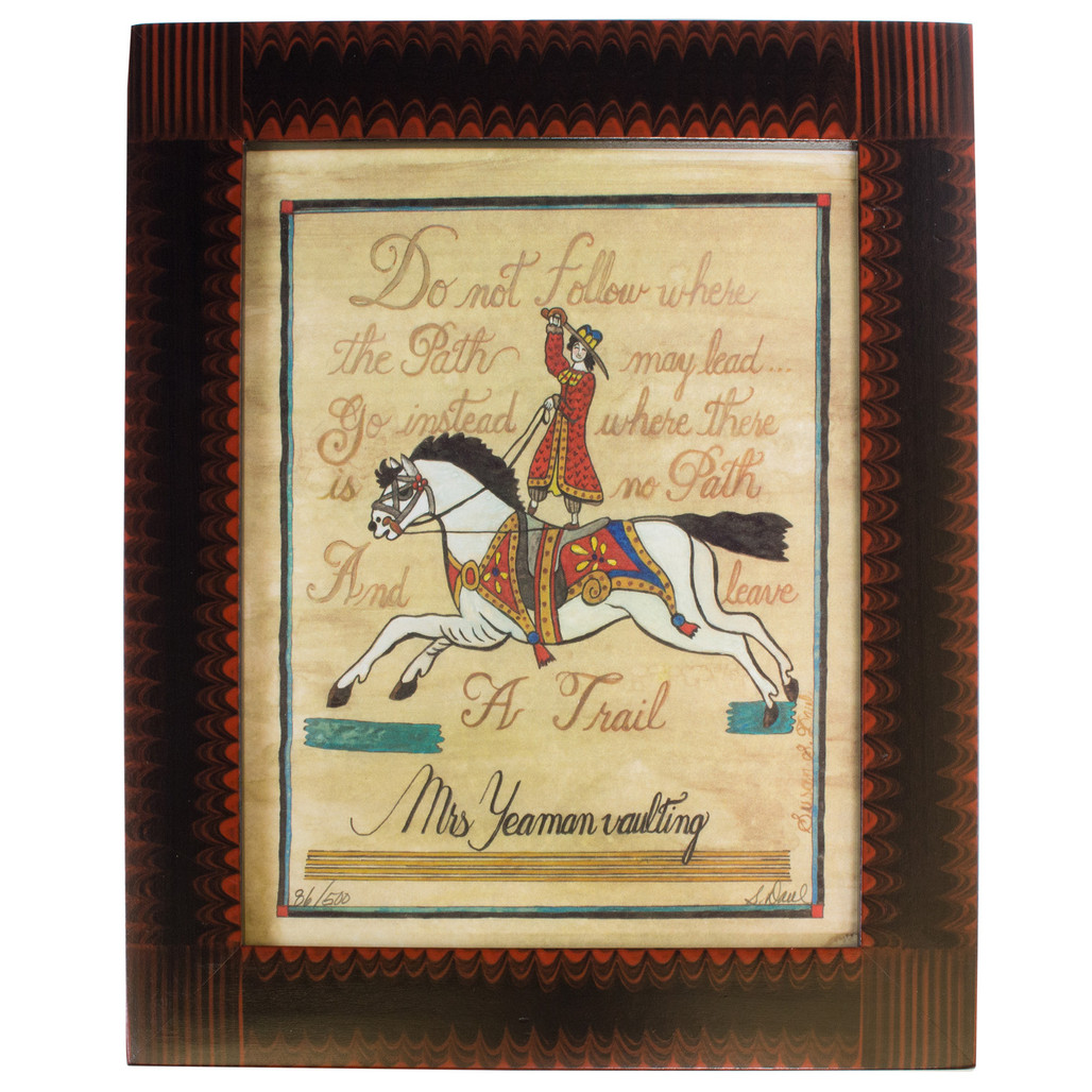 "Mrs. Yeaman Vaulting" Fraktur Framed Art Print by Susan Daul | The Shops at Colonial Williamsburg