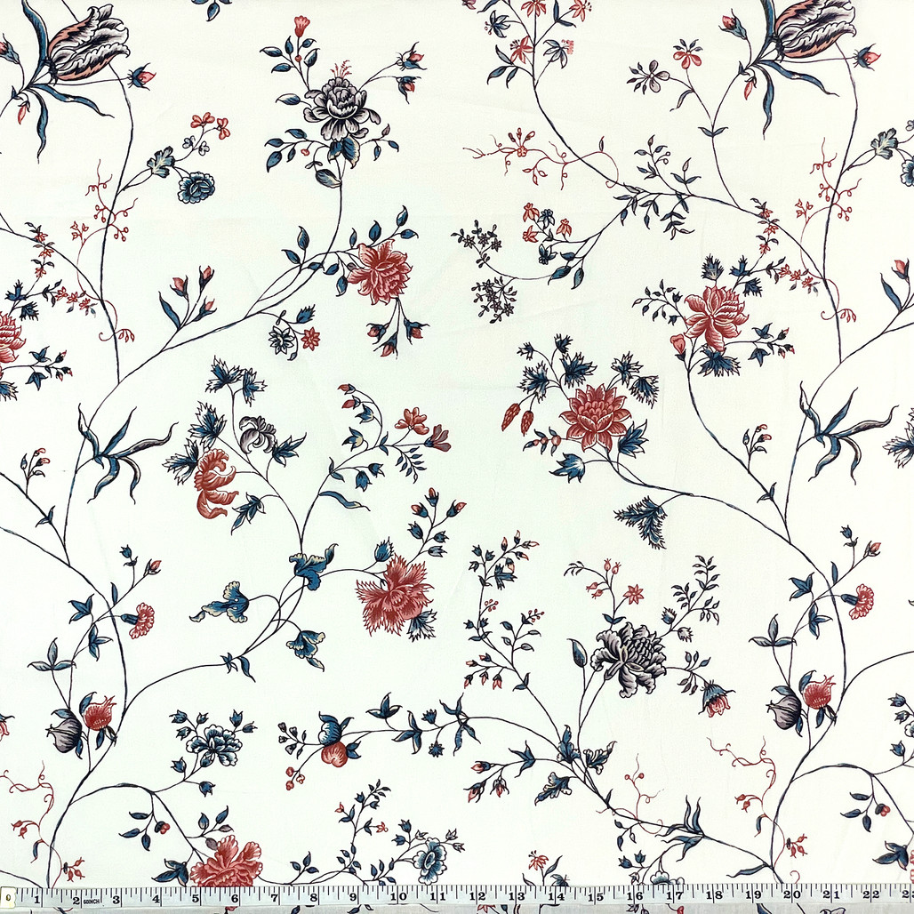 Colonial Williamsburg Reproduction Fabric - Fanny's India Floral 100% Cotton Fabric | The Shops at Colonial Williamsburg