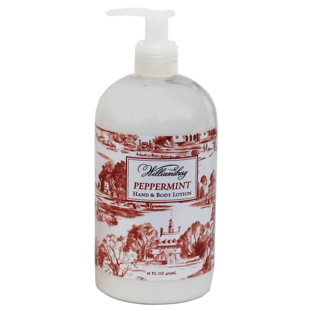 Peppermint Red Toile Pump Top Lotion