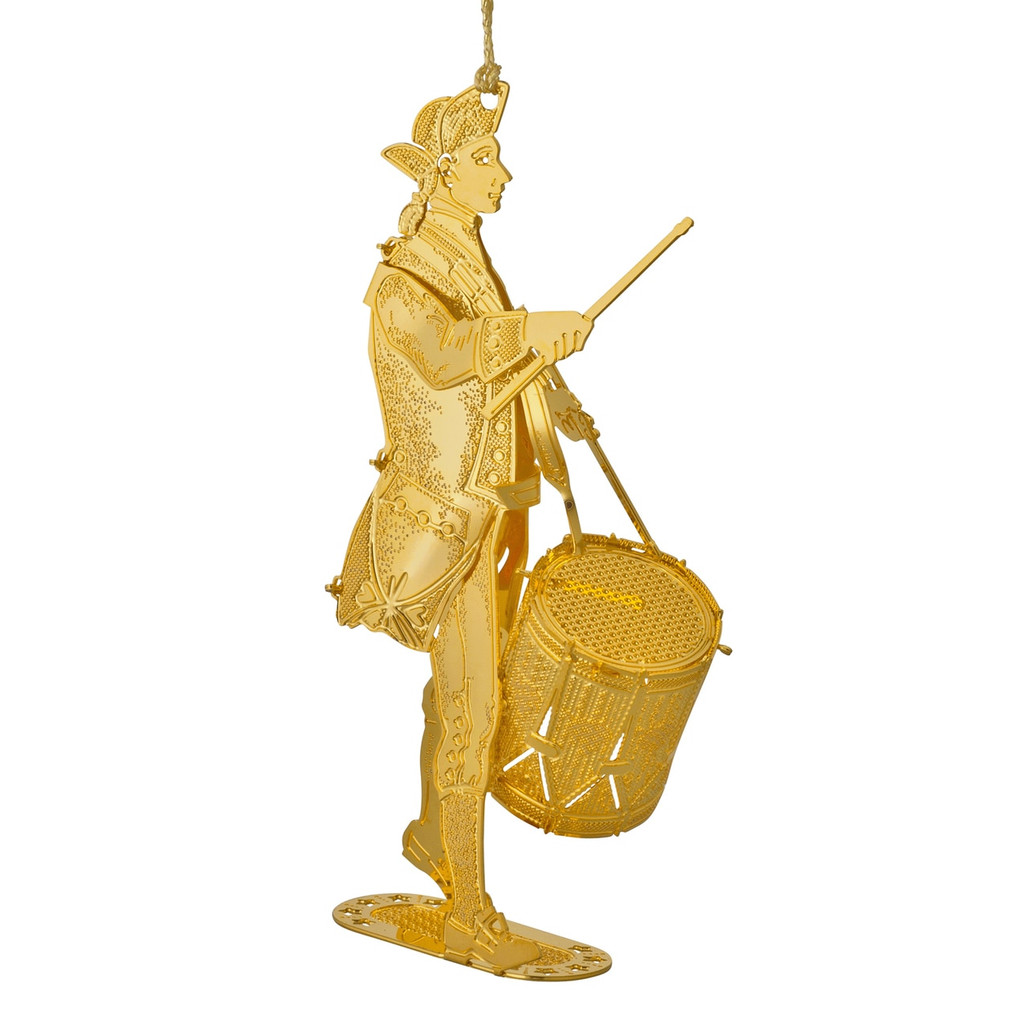 Brass 3-D Drummer Ornament