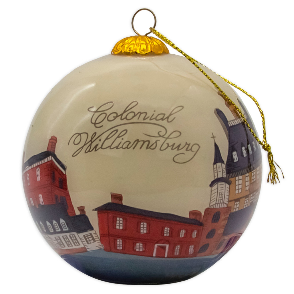 Colonial Williamsburg Townscape Glass Ornament | The Shops at Colonial Williamsburg