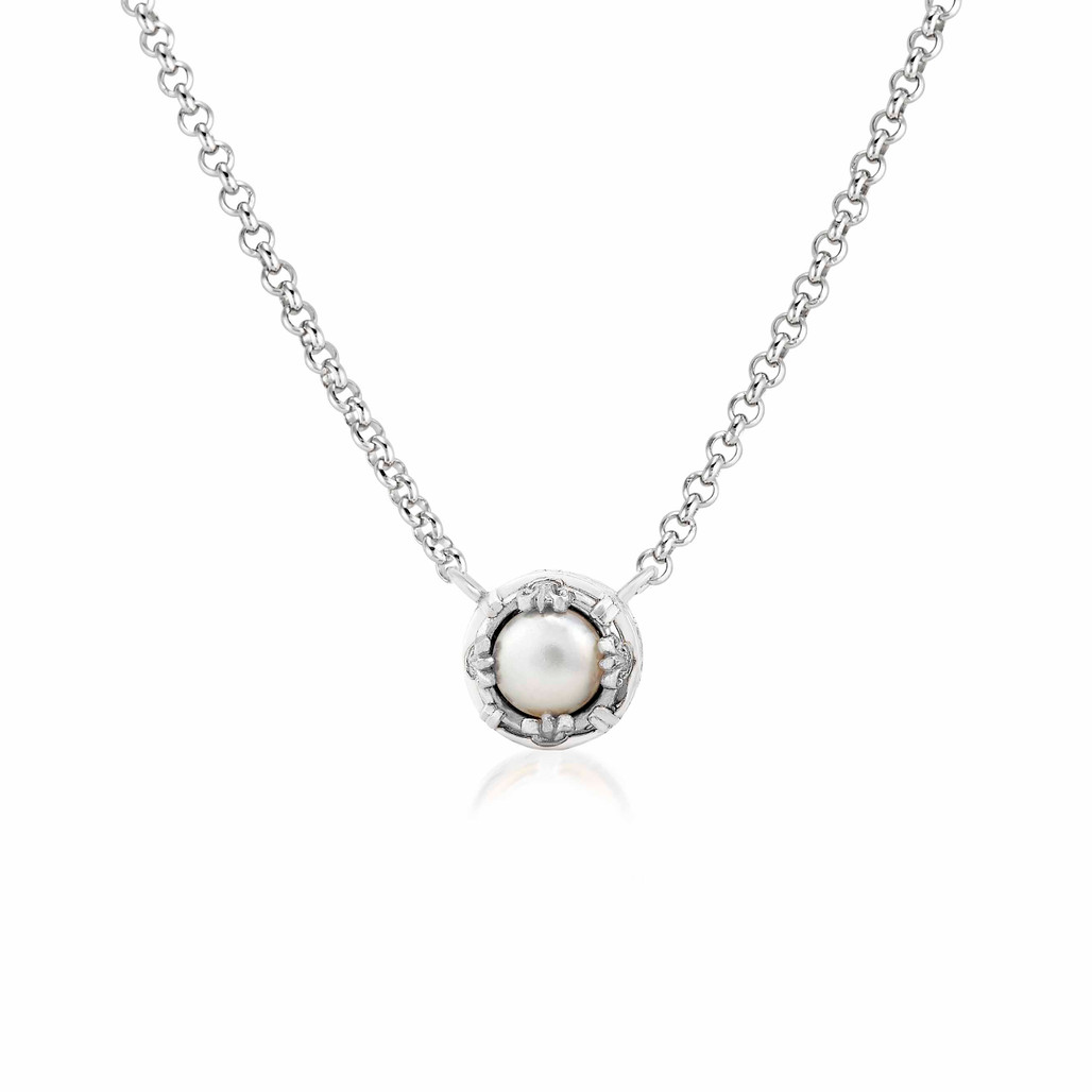 Petite Pearl and Sterling Silver Necklace by Anatoli | The Shops at Colonial Williamsburg