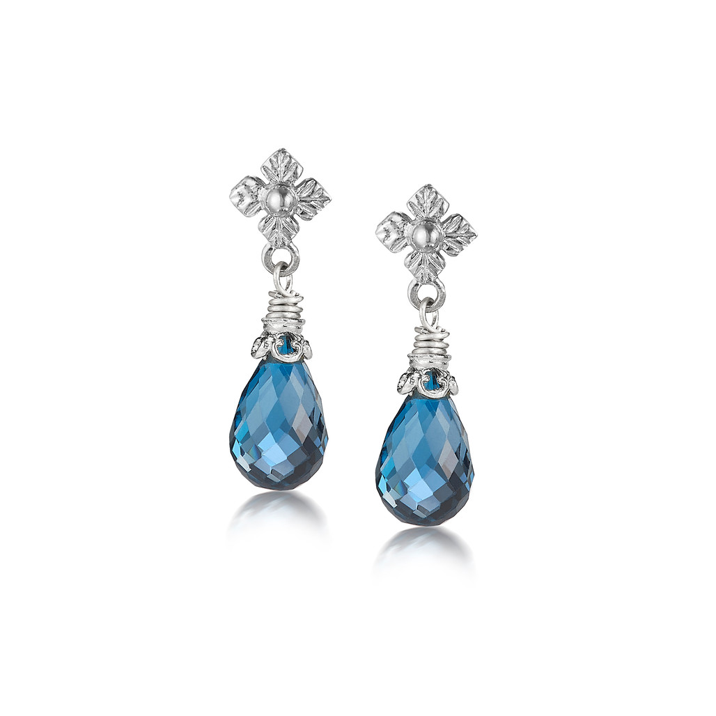 Mini Ipanema Blue Stone Drop Earrings | Dean Davidson