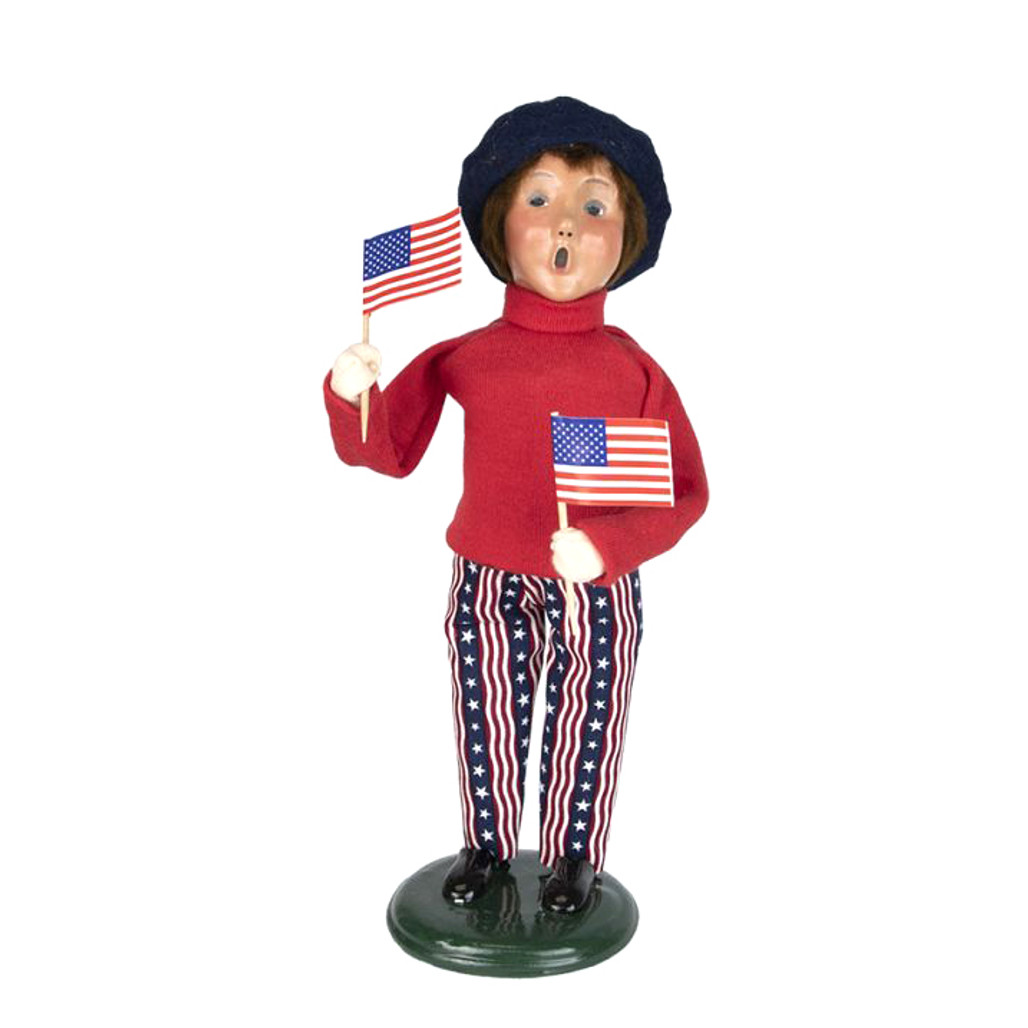 Byers' Choice Patriotic Boy | The Shops at Colonial Williamsburg