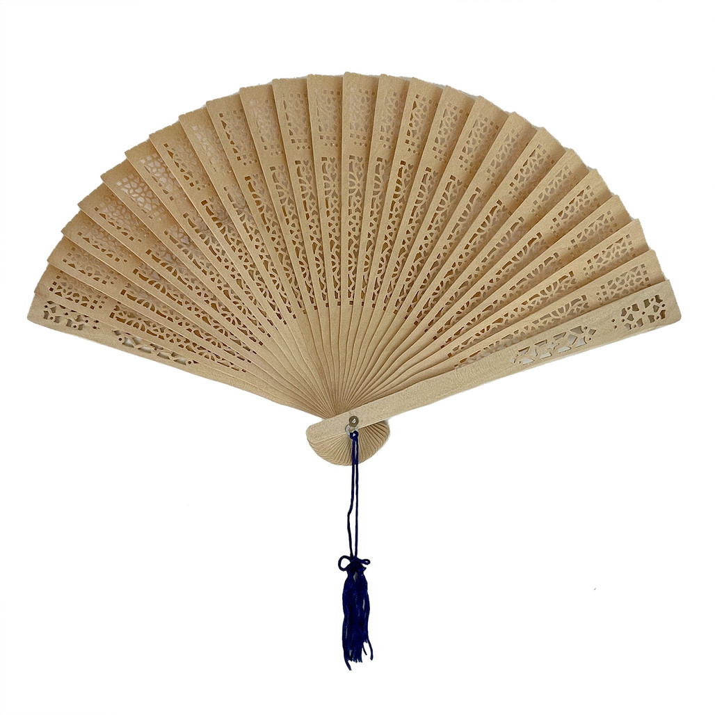 Painted Floral Wooden Hand Fan – Pearl River Mart