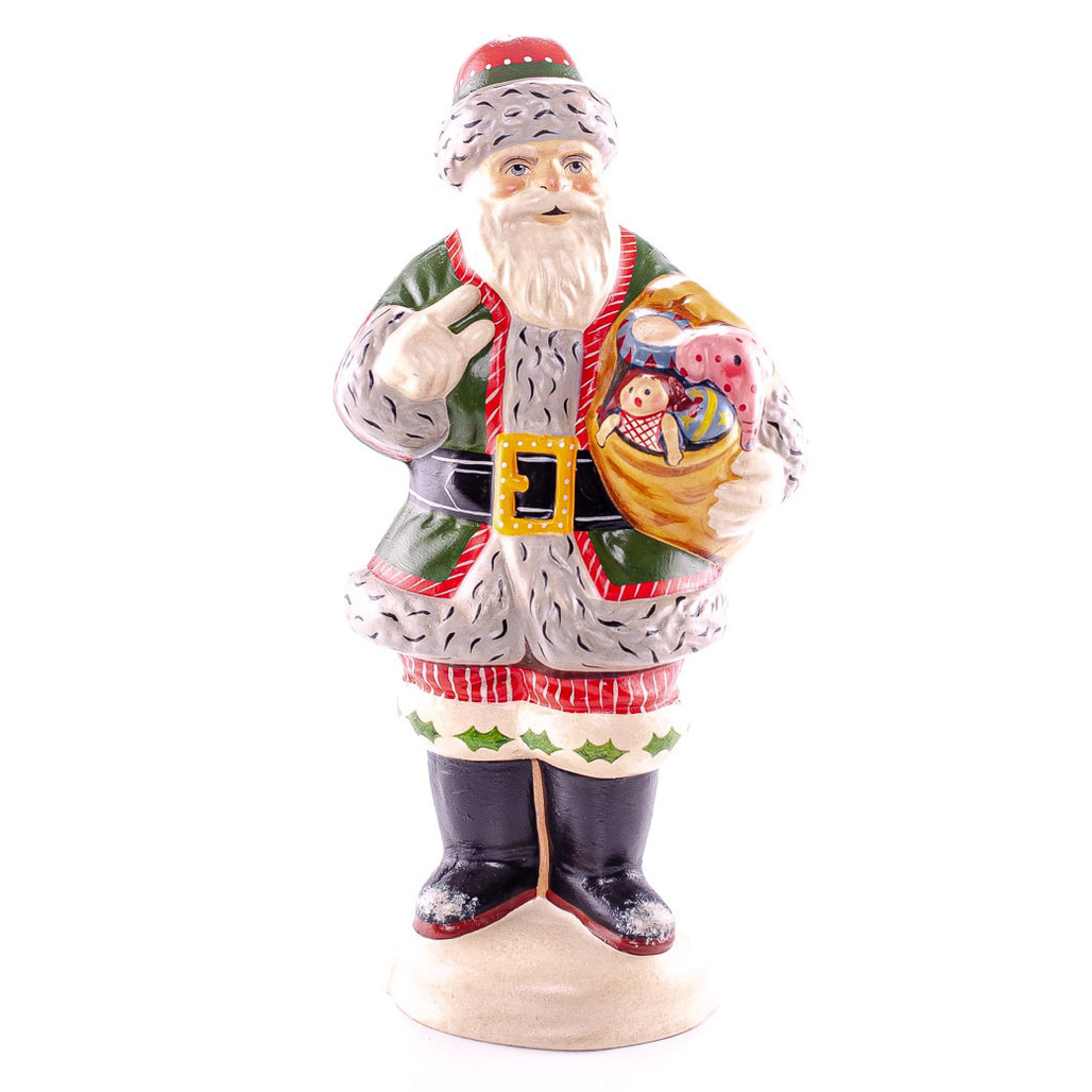 Vaillancourt Chalkware Santa with Toys | The Shops at Colonial Williamsburg