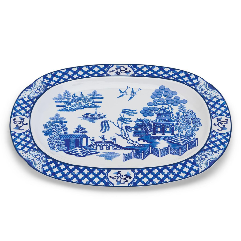 Blue Willow Porcelain Serving Platter | The Shops at Colonial Williamsburg