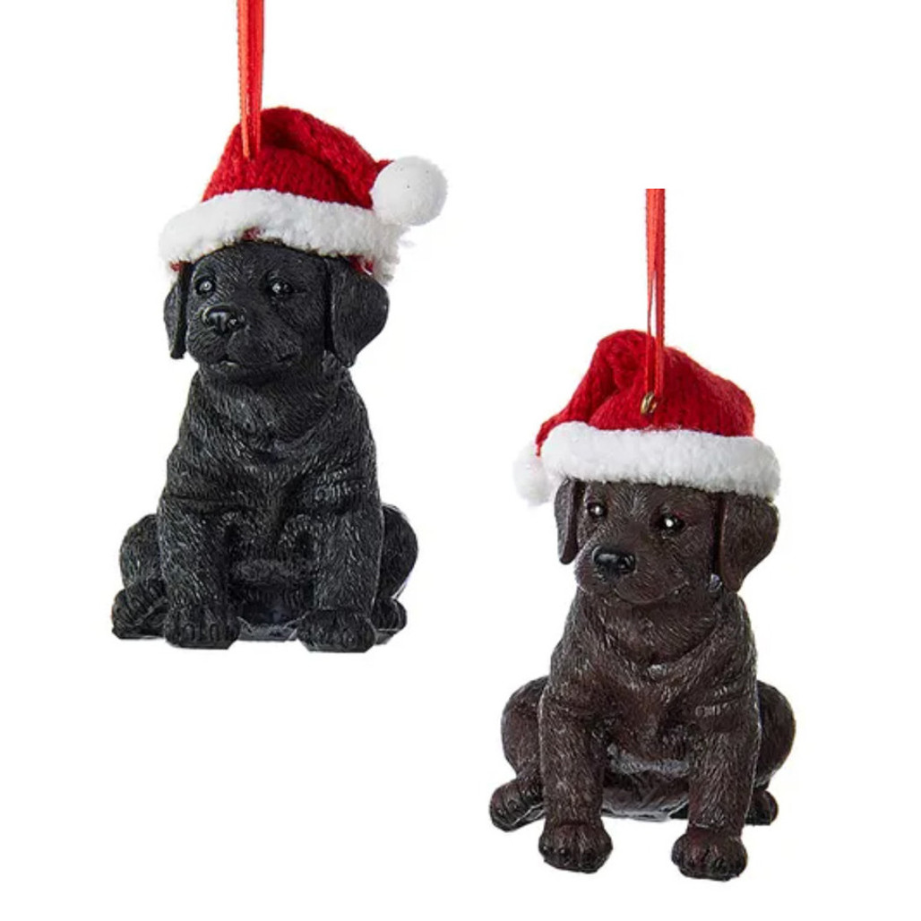 Labrador Retriever Dog in Red Hat Ornament | The Shops at Colonial Williamsburg