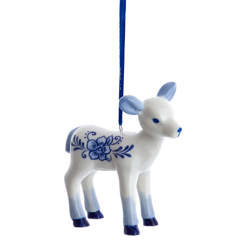 Blue & White Deer Ornament | The Shops at Colonial Williamsburg